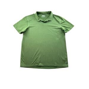 Stio Crester Trail Short Sleeve Polo Mens M Green Performance Golf Outdoor